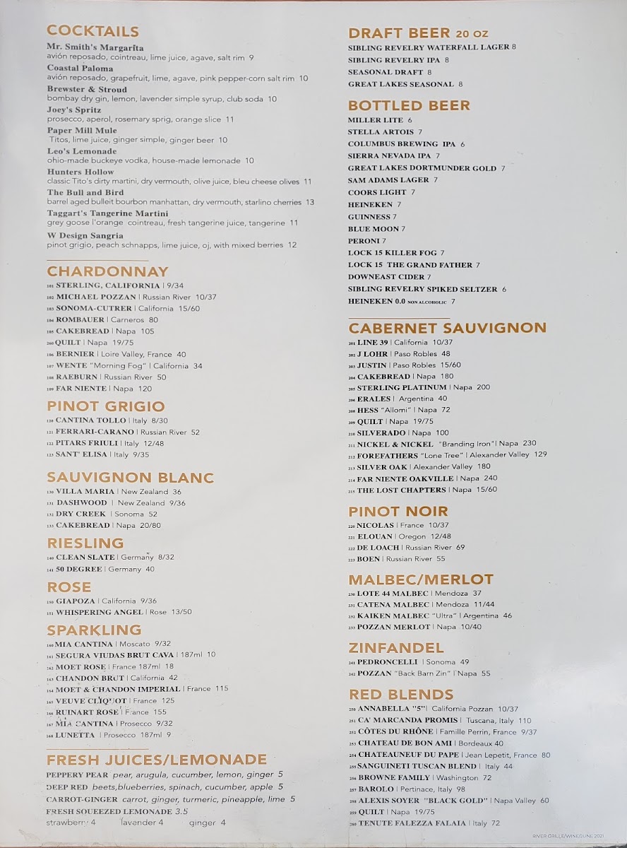 17 River Grille Menu - Image 3